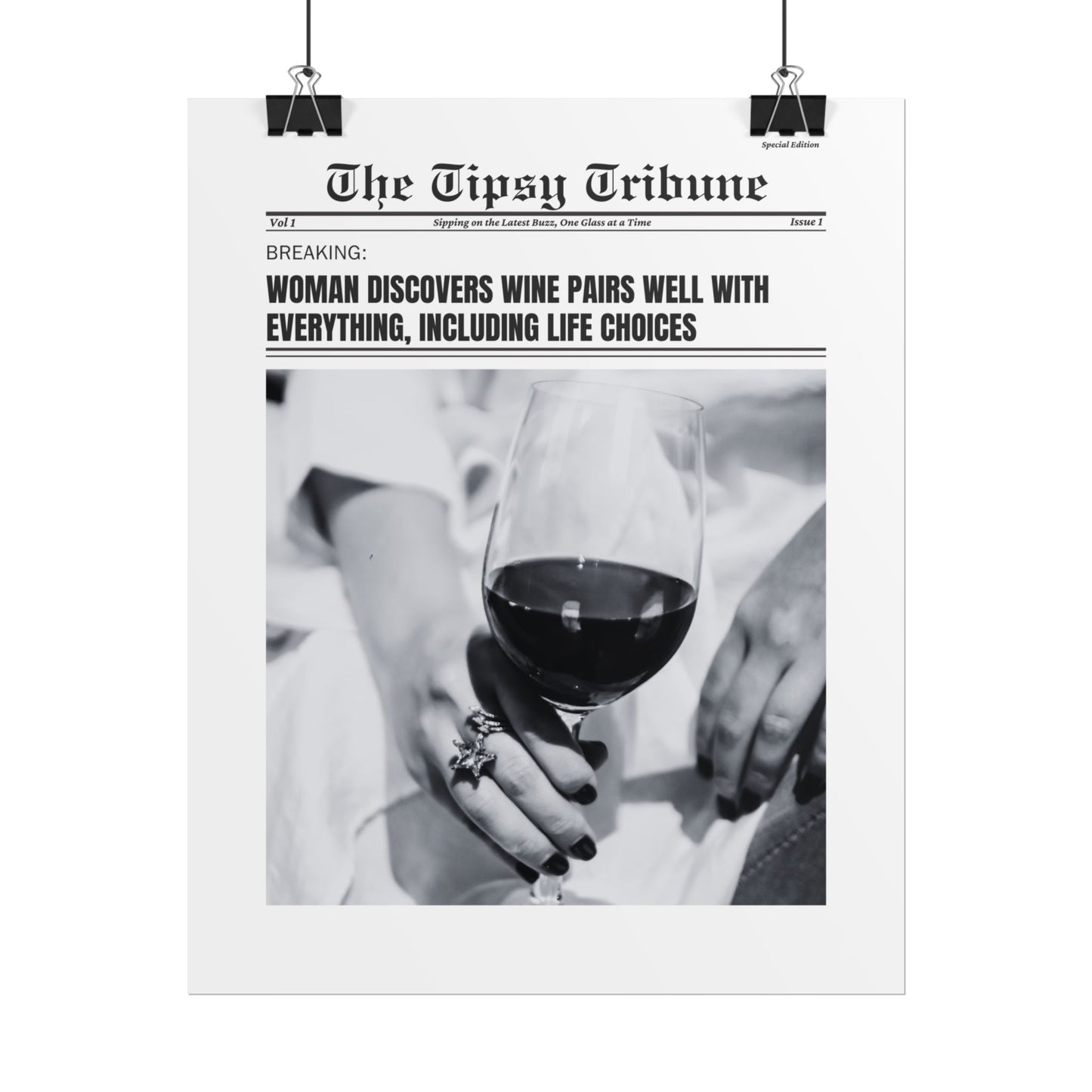 The Tipsy Tribune: Woman discovers wine pairs well with everything...