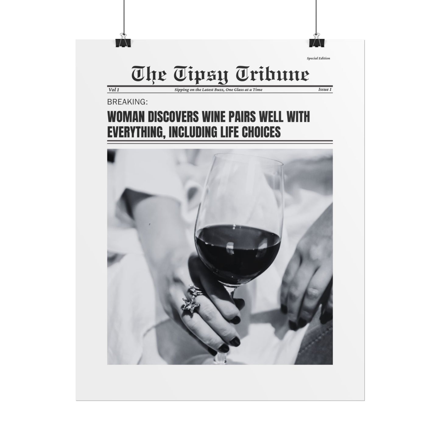 The Tipsy Tribune: Woman discovers wine pairs well with everything...
