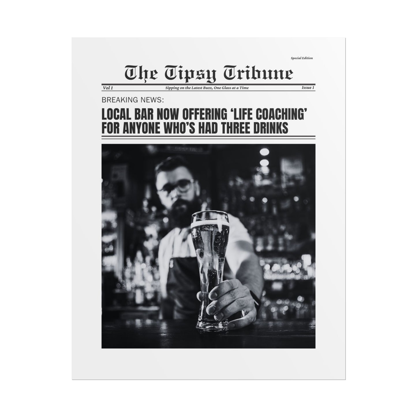 The Tipsy Tribune: Local bar now offering...