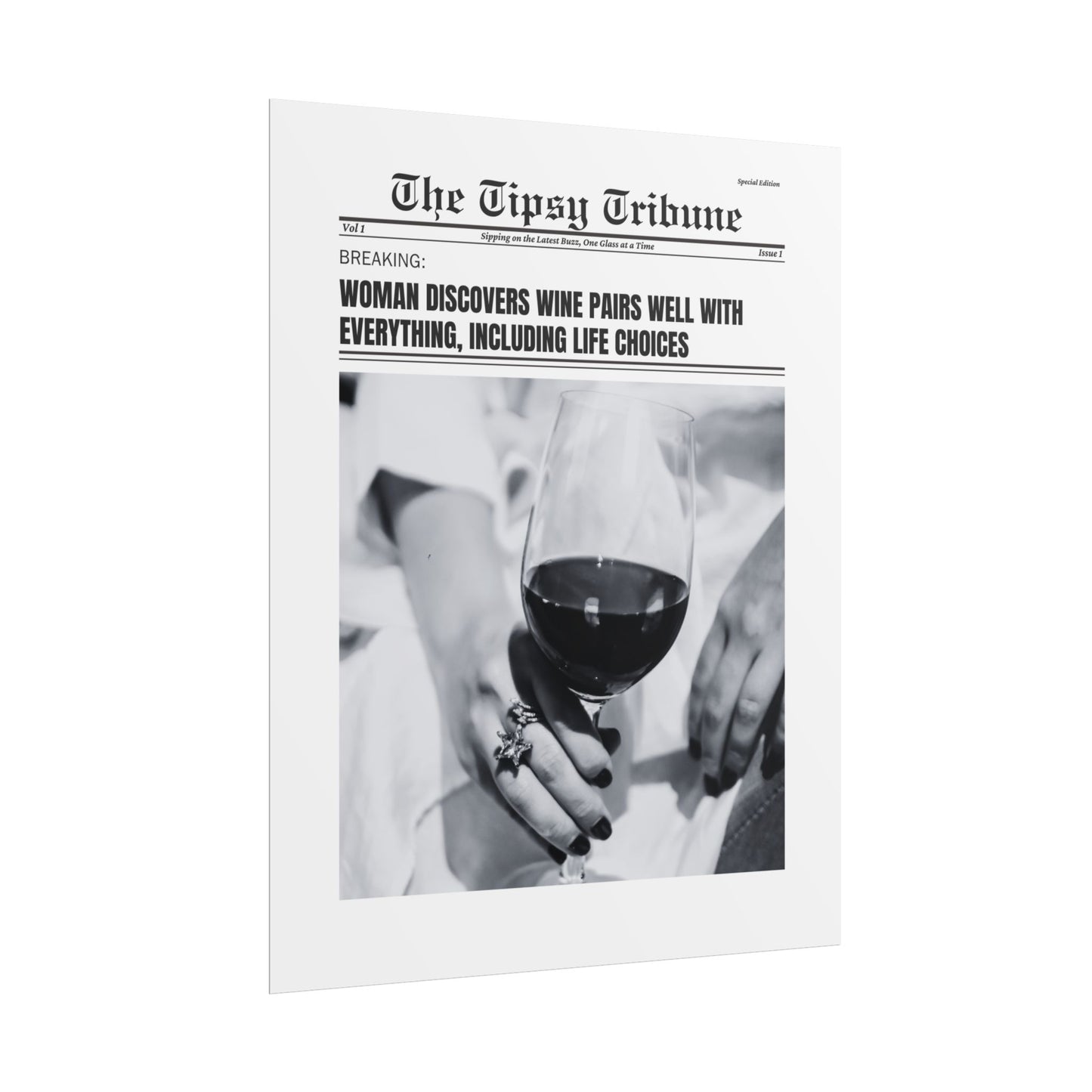 The Tipsy Tribune: Woman discovers wine pairs well with everything...